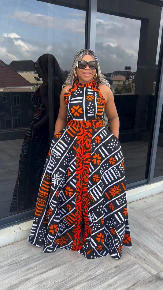 Vibrant Tribal Maxi Dress